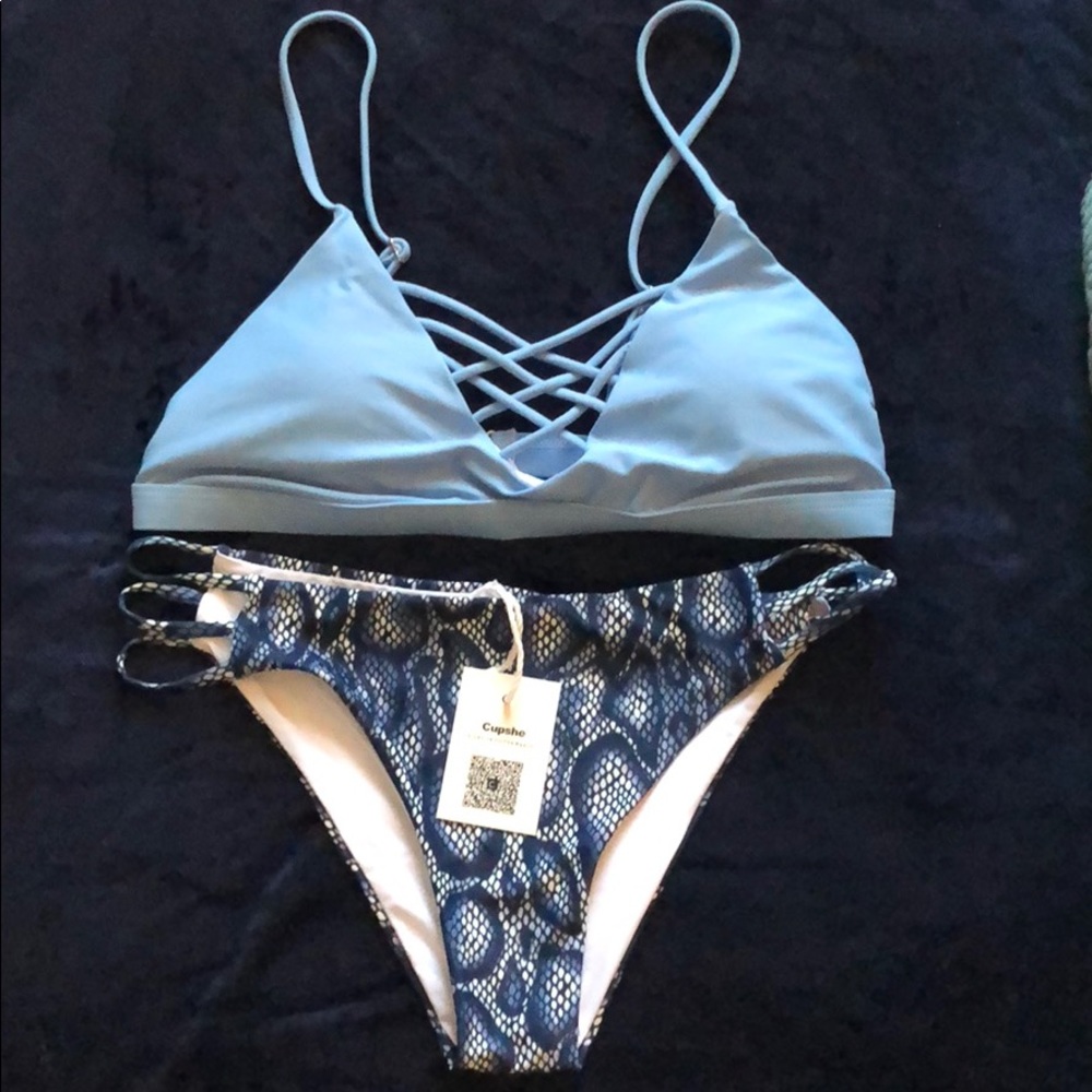 Cupshe Salty Seabreeze Lace Up Bikini